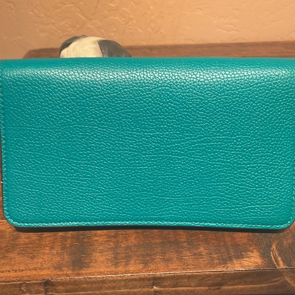 Bobbie Brown Teal Leather Makeup Case - Picture 3 of 4